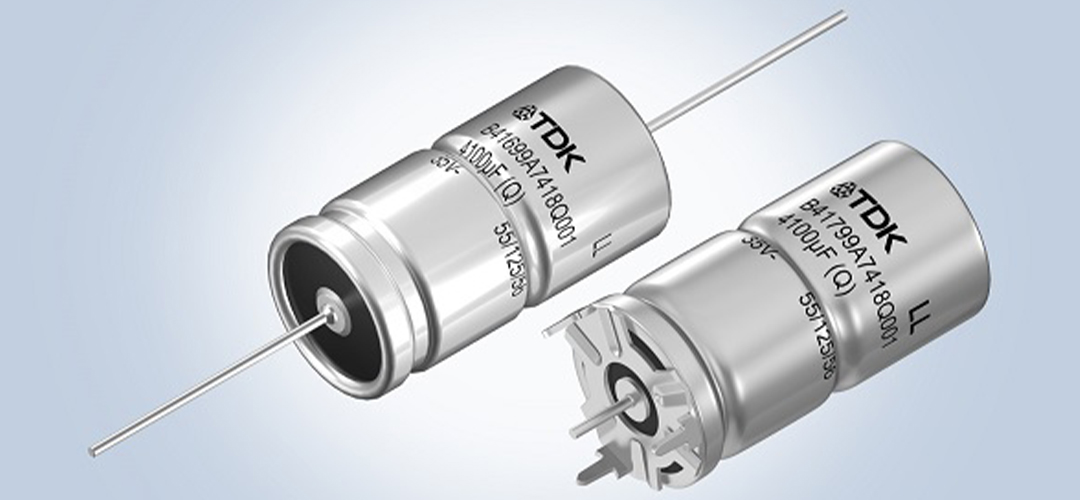 TDK unveils ultra-compact, vibration-resistant axial capacitors for up to +140 °C in automotive applications