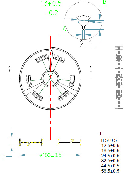13inch-plastic-reel-hub-drawing