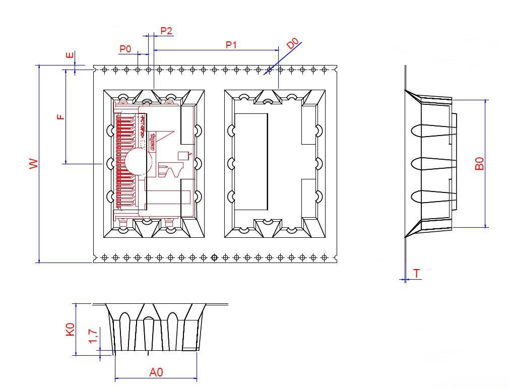 Custom 72mm Wide Carrier Tape Design for TE Connectivity（1）